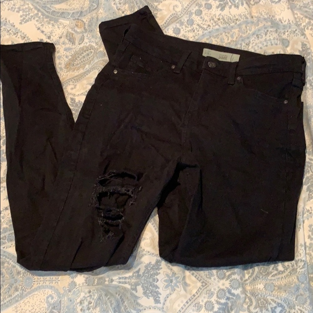 Black top shop jeans